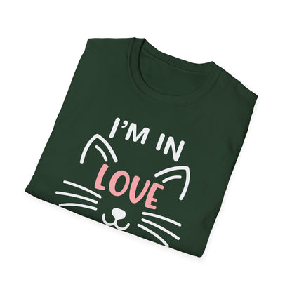 Cat Lover Unisex Softstyle T-Shirt - I'm in Love with the Shape of Meow