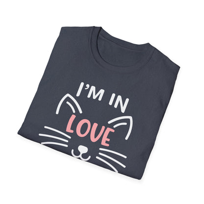 Cat Lover Unisex Softstyle T-Shirt - I'm in Love with the Shape of Meow