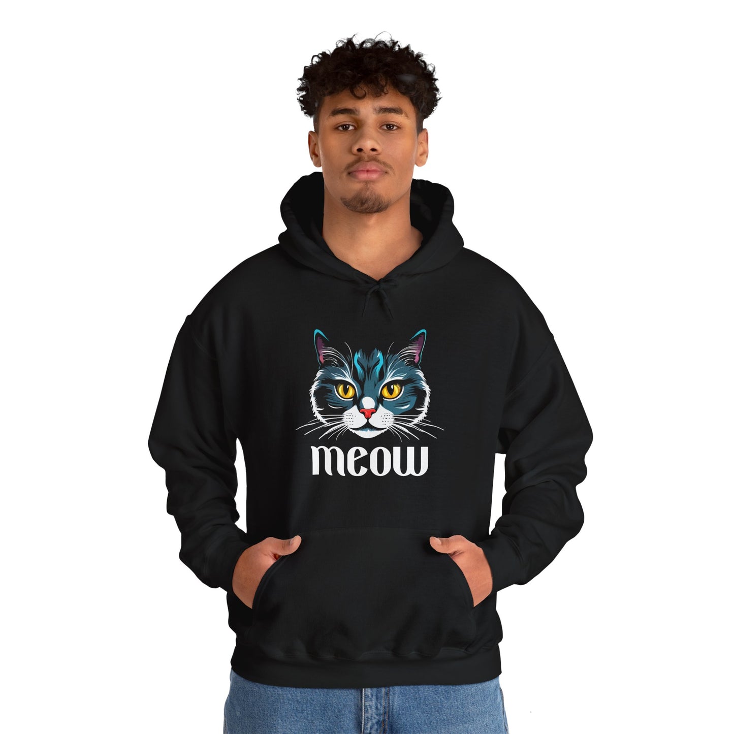 Meow Cat Lover Unisex Hooded Sweatshirt