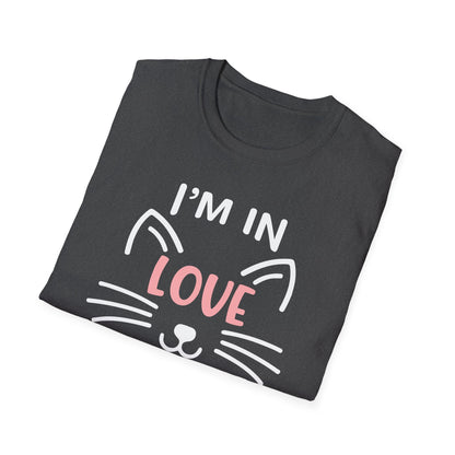Cat Lover Unisex Softstyle T-Shirt - I'm in Love with the Shape of Meow