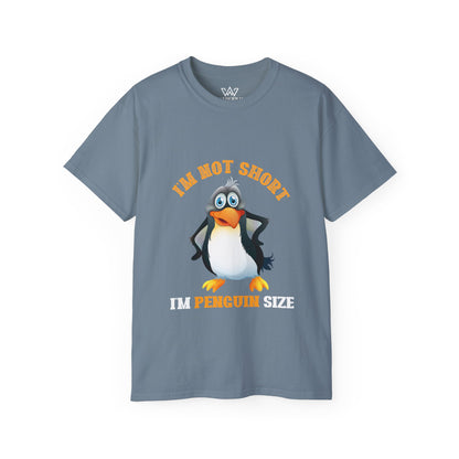 Penguin Lover Unisex Tee - I'm Not Short, I'm Penguin Size