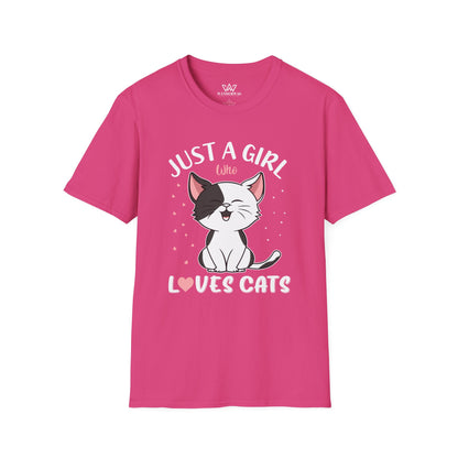 Just a Girl Who Loves Cats  – Cat Lover Women's Soft-Style T-Shirt