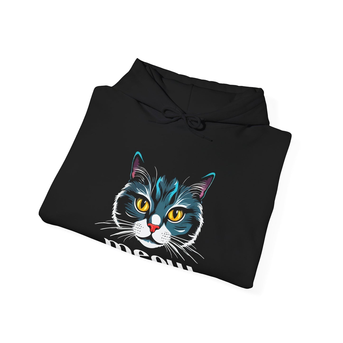 Meow Cat Lover Unisex Hooded Sweatshirt